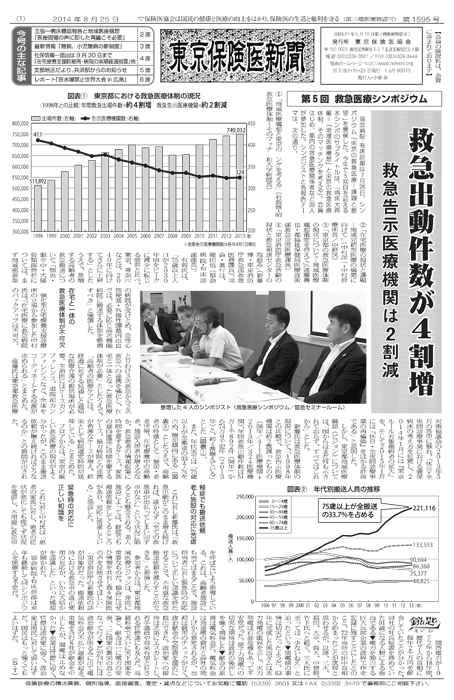 東京保険医新聞2014年8月25日号の主な内容画像