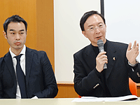 講師の藤島一郎先生（右）と戸原玄先生（左）