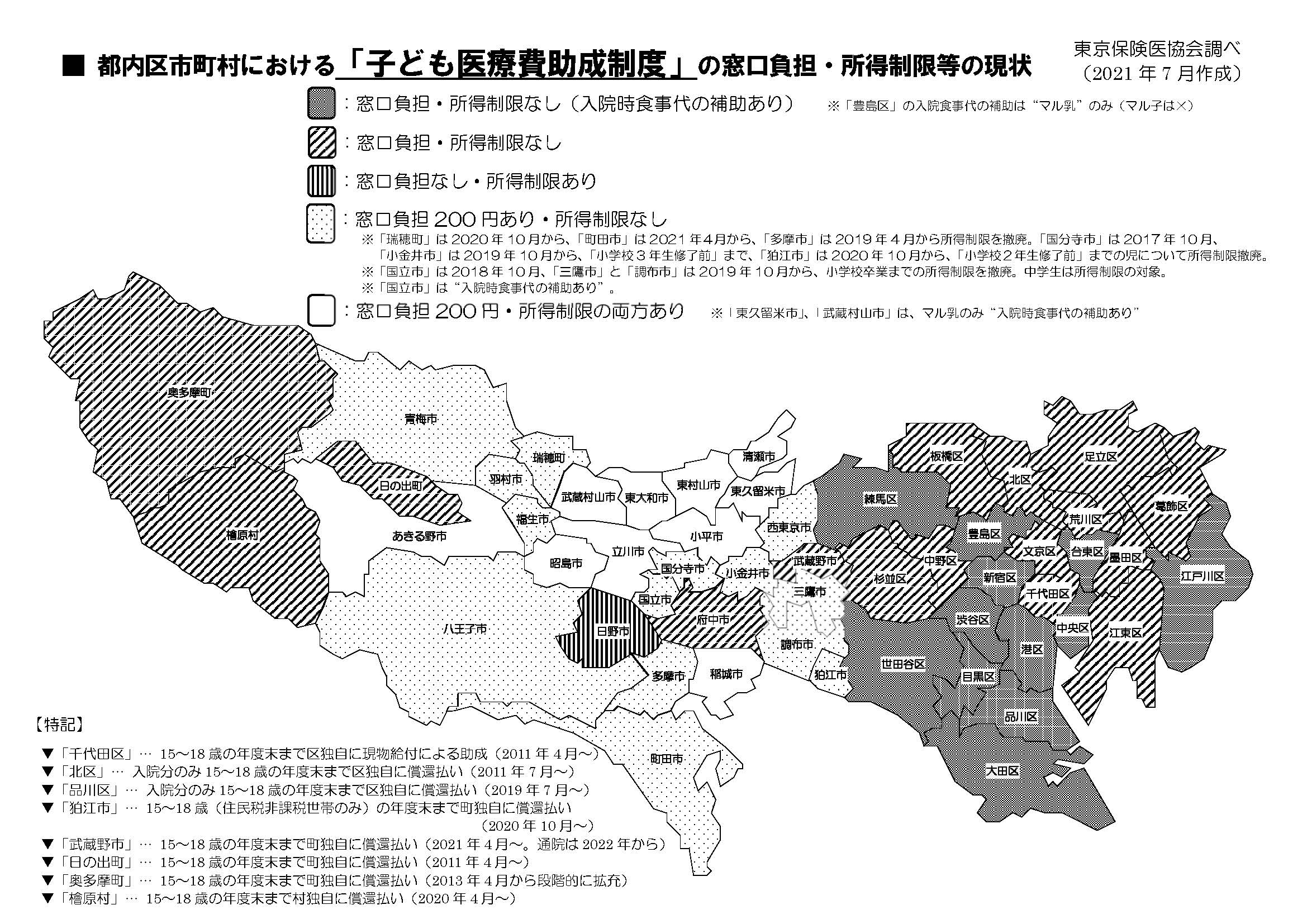 【差替版】2021★_地図・子ども医療費の窓口負担・所得制限等の現状一覧